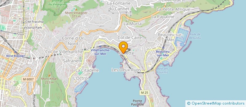 localisation de l'entreprise SARL VILLA SCHIFFANOIA à VILLEFRANCHE-SUR-MER