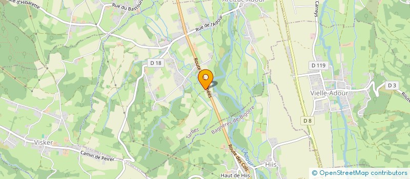 localisation de l'entreprise SARL VILLAGE 2 JEUX  ARCIZAC-ADOUR