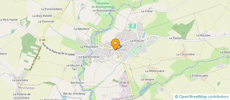 localisation de l'entreprise SARL VINCENT BOUDAUD  SAINT-PAUL-EN-PAREDS