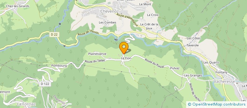 localisation de l'entreprise SARL VIRAGE  CHEVENOZ