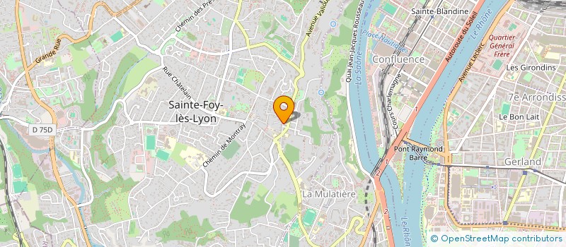 localisation de l'entreprise SARL VIRGINIE CREATION  SAINTE-FOY-LES-LYON