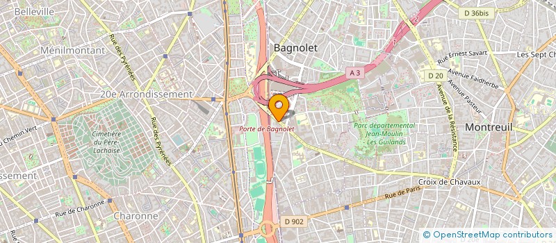 localisation de l'entreprise SARL VISION à BAGNOLET