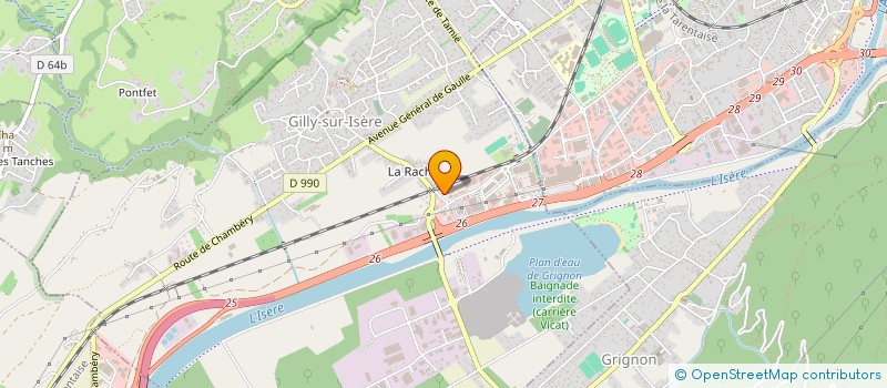 localisation de l'entreprise SARL VISION II  GILLY-SUR-ISERE