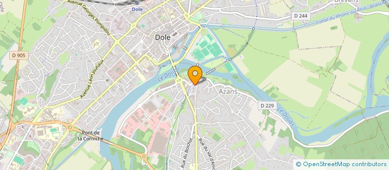 localisation de l'entreprise SARL VITAFORM à DOLE