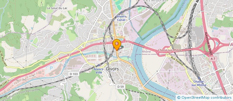 localisation de l'entreprise SARL VM à GIVORS
