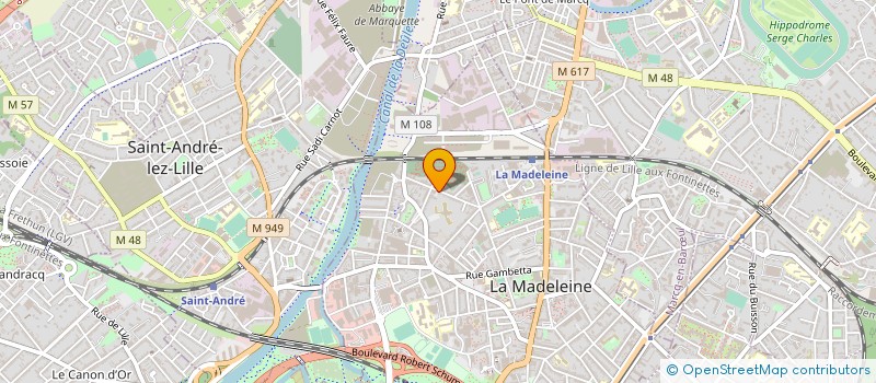 localisation de l'entreprise SARL WAROQUIER à LA MADELEINE