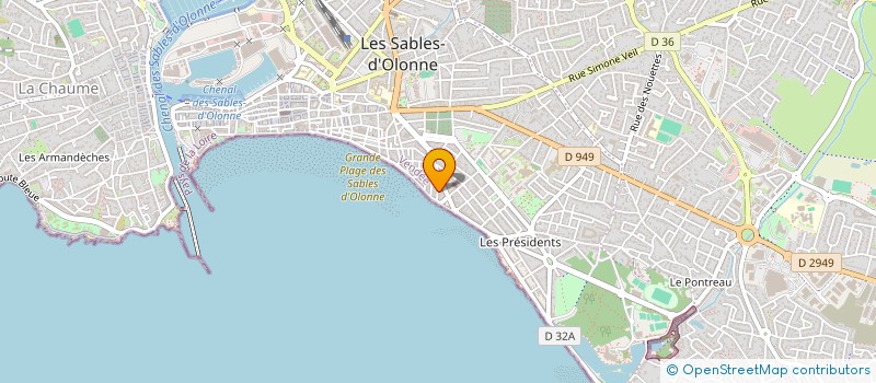 localisation de l'entreprise SARL WINE NOTE à LES SABLES D'OLONNE