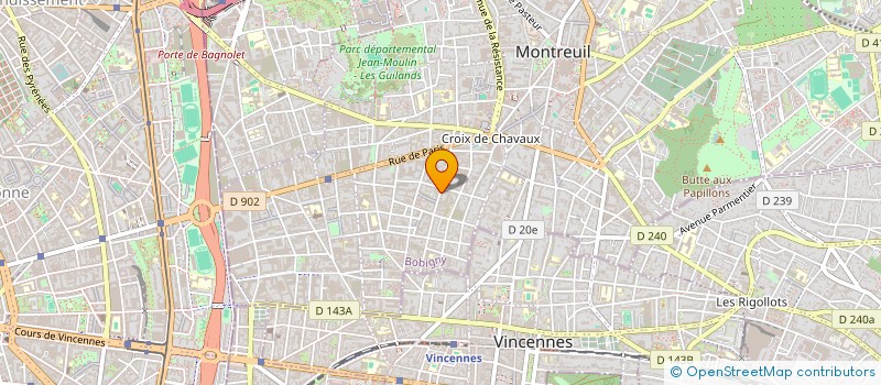 localisation de l'entreprise SARL XXIEME  MONTREUIL