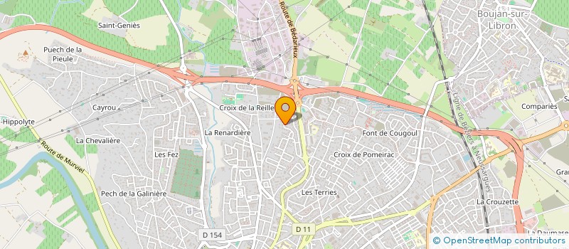 localisation de l'entreprise SARL Y.A.B.  BEZIERS