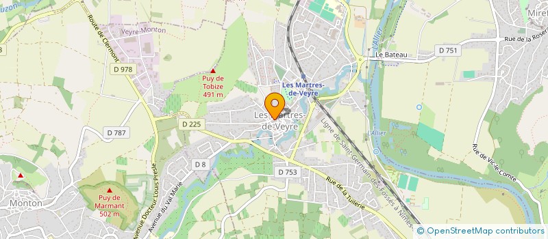 localisation de l'entreprise SARL Y CLIC INFORMATIQUE  LES MARTRES-DE-VEYRE