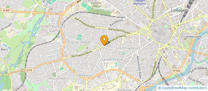 localisation de l'entreprise SARL YAK à LIMOGES