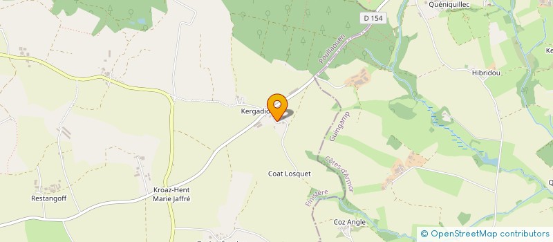 localisation de l'entreprise SARL YANNICK RIOU  POULLAOUEN