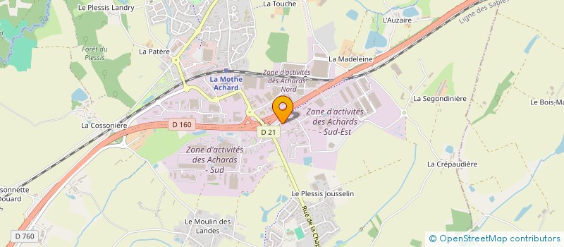 localisation de l'entreprise SARL YCH  LES ACHARDS