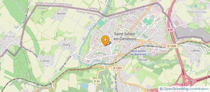 localisation de l'entreprise SARL YNER  SAINT-JULIEN-EN-GENEVOIS