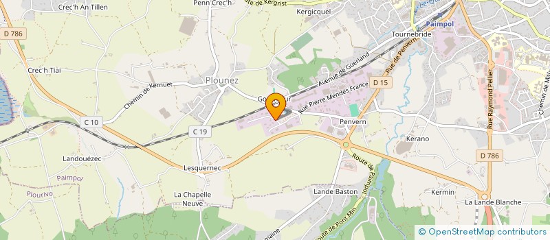 localisation de l'entreprise SARL YVES MASSET PEINTURES  PAIMPOL