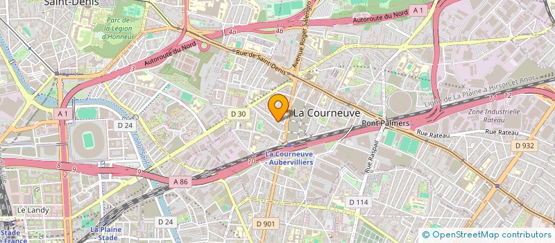 localisation de l'entreprise SARL ZHENG MENILMONTANT à LA COURNEUVE