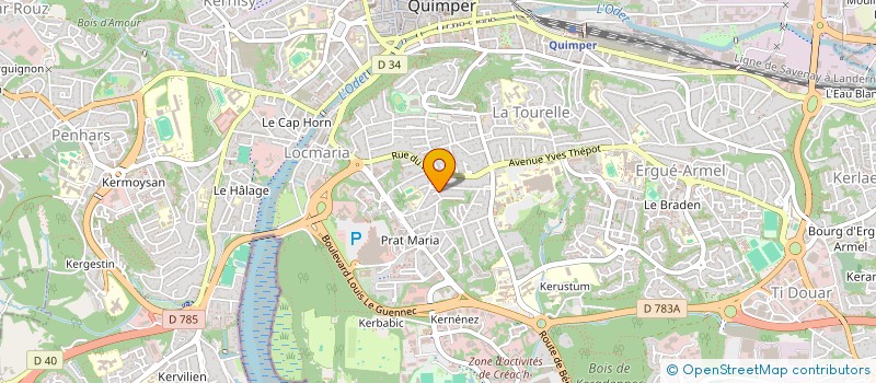 localisation de l'entreprise SARL ZULIAN à QUIMPER