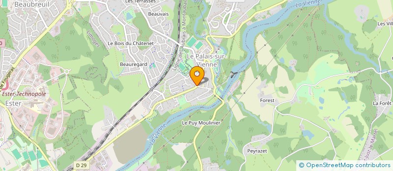 localisation de l'entreprise SARLU PIN'TURE à LE PALAIS-SUR-VIENNE