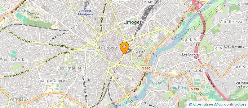 localisation de l'entreprise SARMAN à LIMOGES