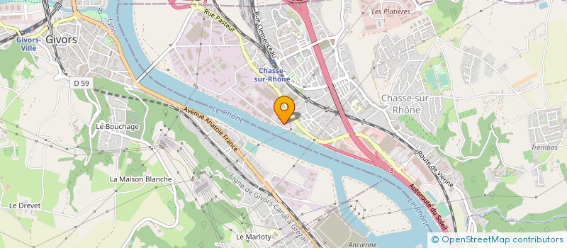 localisation de l'entreprise SARP INDUSTRIES RHONE ALPES à CHASSE-SUR-RHONE