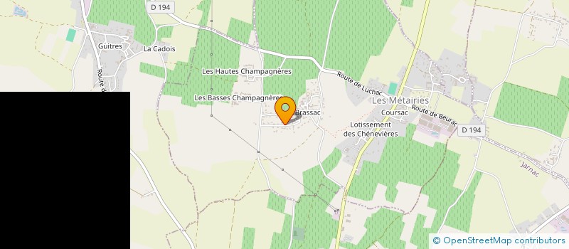 localisation de l'entreprise SARRAZIN FAM à SAINTE-SEVERE