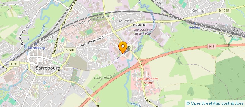localisation de l'entreprise SARREBOURG SPORT à SARREBOURG