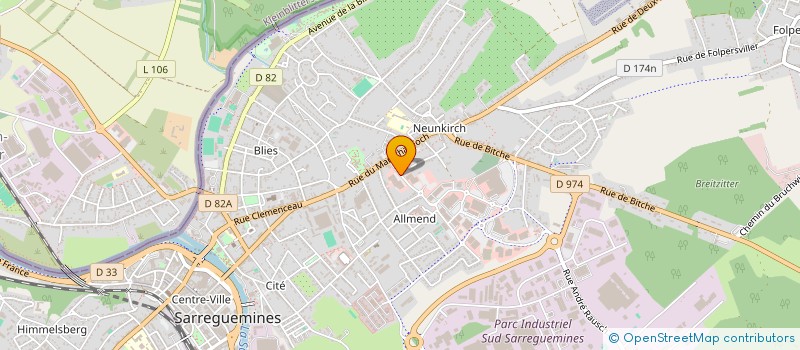 localisation de l'entreprise SARREGUEMINES CONFORT MEDICAL à SARREGUEMINES