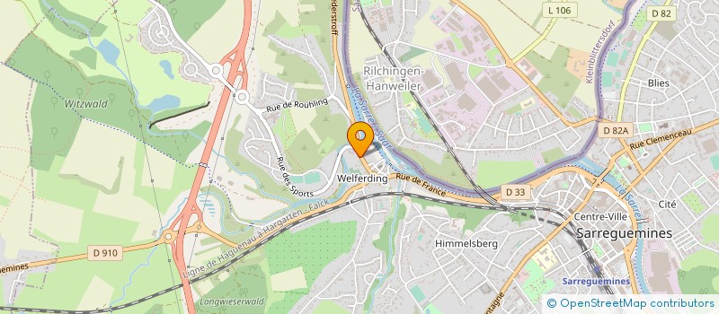 localisation de l'entreprise SARRESAT à SARREGUEMINES