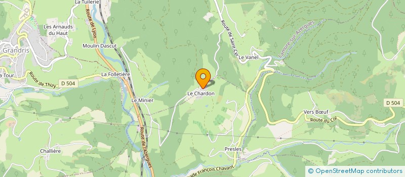 localisation de l'entreprise SARRY TP  CHAMBOST-ALLIERES