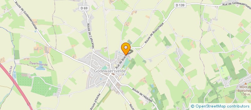 localisation de l'entreprise SARTEEL à GODEWAERSVELDE