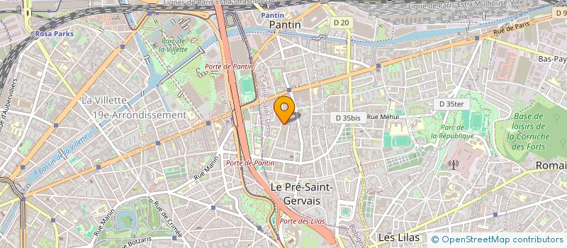 localisation de l'entreprise SARTHE BTP à PANTIN