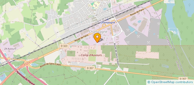 localisation de l'entreprise SARTHE PALETTES EMBALLAGES à CHAMPAGNE