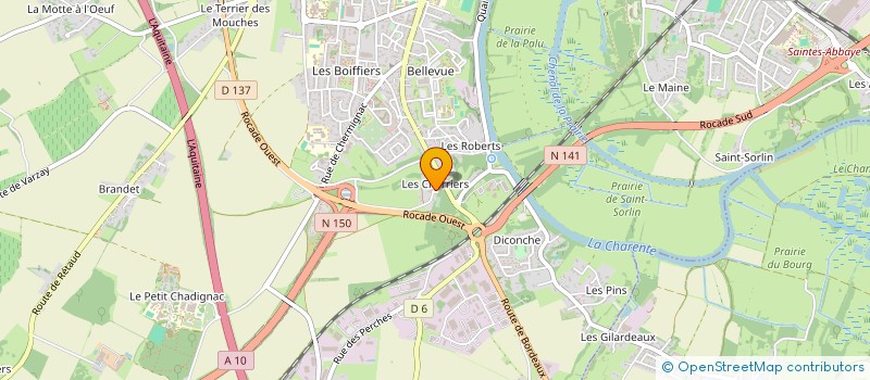 localisation de l'entreprise SARTIA' MOD à SAINTES