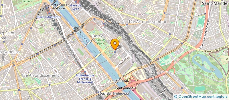 localisation de l'entreprise SAS 12 CAFE BERCY  PARIS