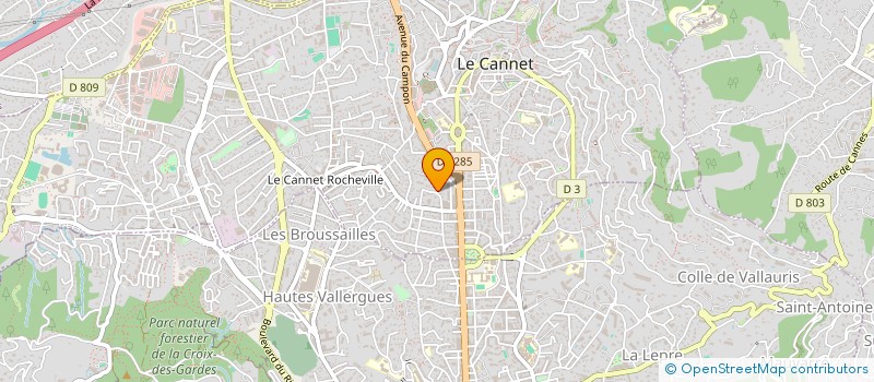 localisation de l'entreprise SAS 16 CHEMIN DES TIGNES à LE CANNET