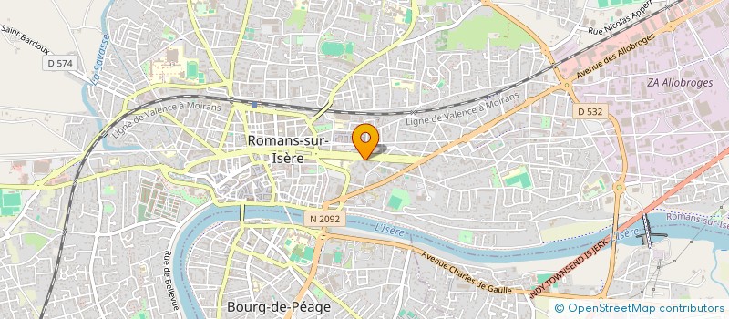 localisation de l'entreprise SAS 1883  ROMANS-SUR-ISERE