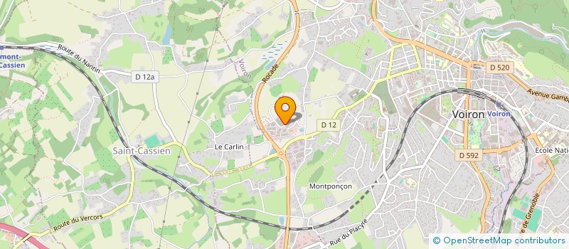 localisation de l'entreprise SAS 38  VOIRON