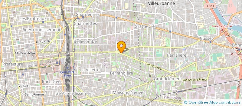 localisation de l'entreprise SAS 3C  VILLEURBANNE