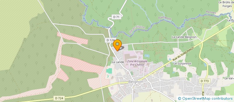 localisation de l'entreprise SAS 4 A  BEIGNON