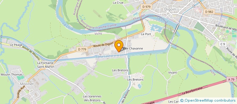 localisation de l'entreprise SAS A.M. LOC  DIGOIN