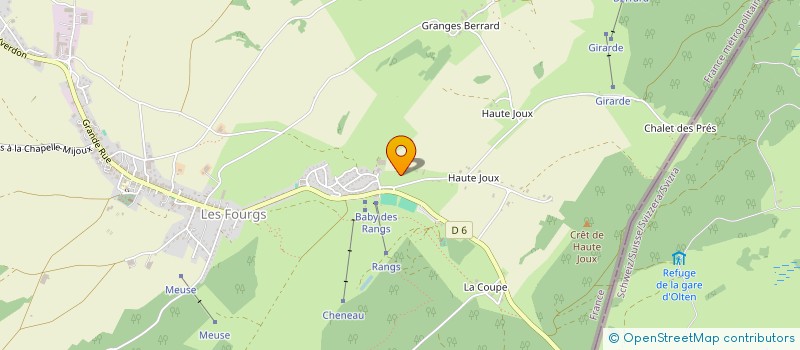 localisation de l'entreprise SAS A2M  LES FOURGS