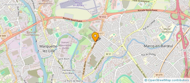 localisation de l'entreprise SAS A2M  MARQUETTE LEZ LILLE