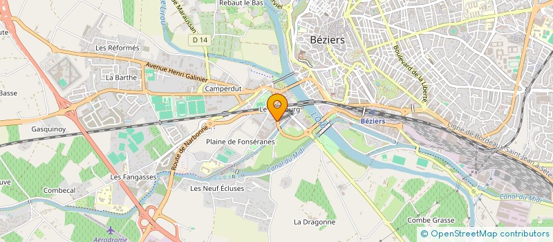 localisation de l'entreprise SAS ACHAT OR PEZENAS  BEZIERS