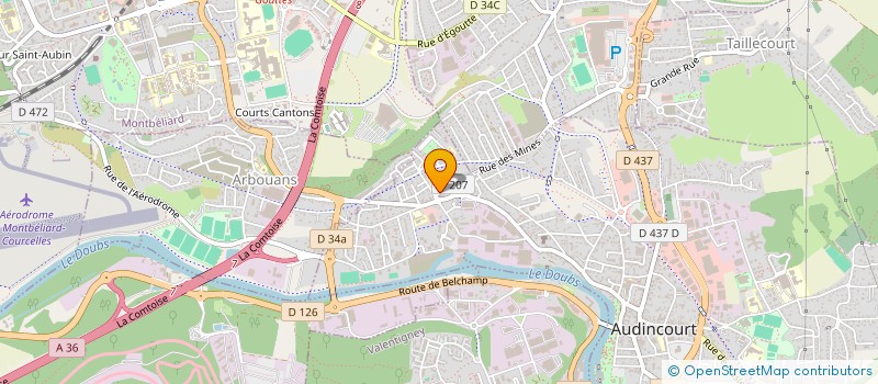 localisation de l'entreprise SAS ACHAUD PRO  MONTBELIARD