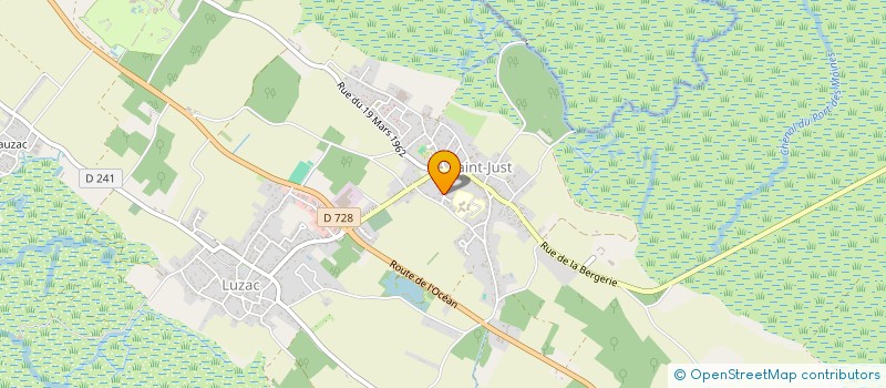 localisation de l'entreprise SAS AD AEROGOMMAGE  SAINT-JUST-LUZAC