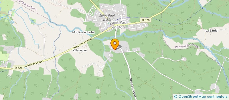 localisation de l'entreprise SAS AE VILLAGE  SAINT-PAUL-EN-BORN