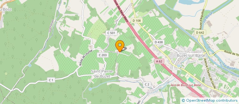 localisation de l'entreprise SAS AGINNUM  BUZET-SUR-BAISE