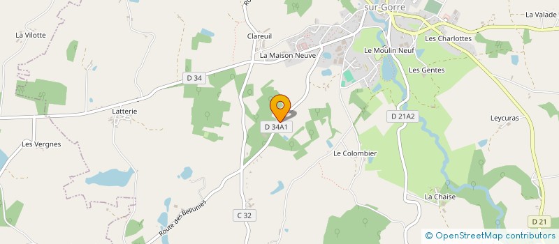 localisation de l'entreprise SAS AGRO SYNERGIE à SAINT-LAURENT-SUR-GORRE