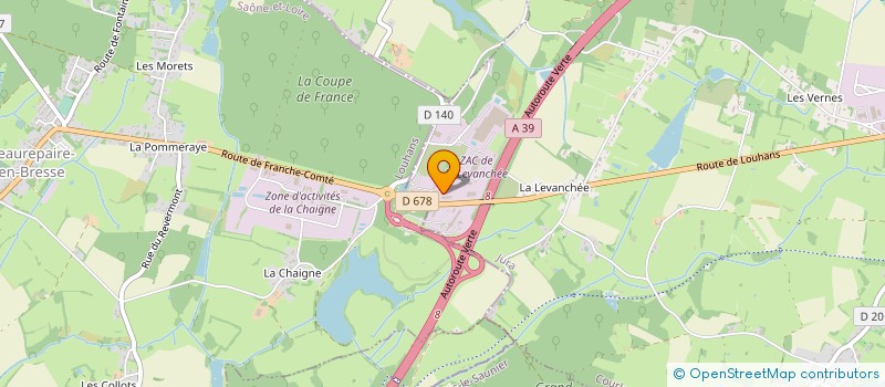 localisation de l'entreprise SAS AIRE 39  COURLAOUX