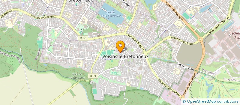 localisation de l'entreprise SAS ALEXANDRE TOITURE  VOISINS-LE-BRETONNEUX